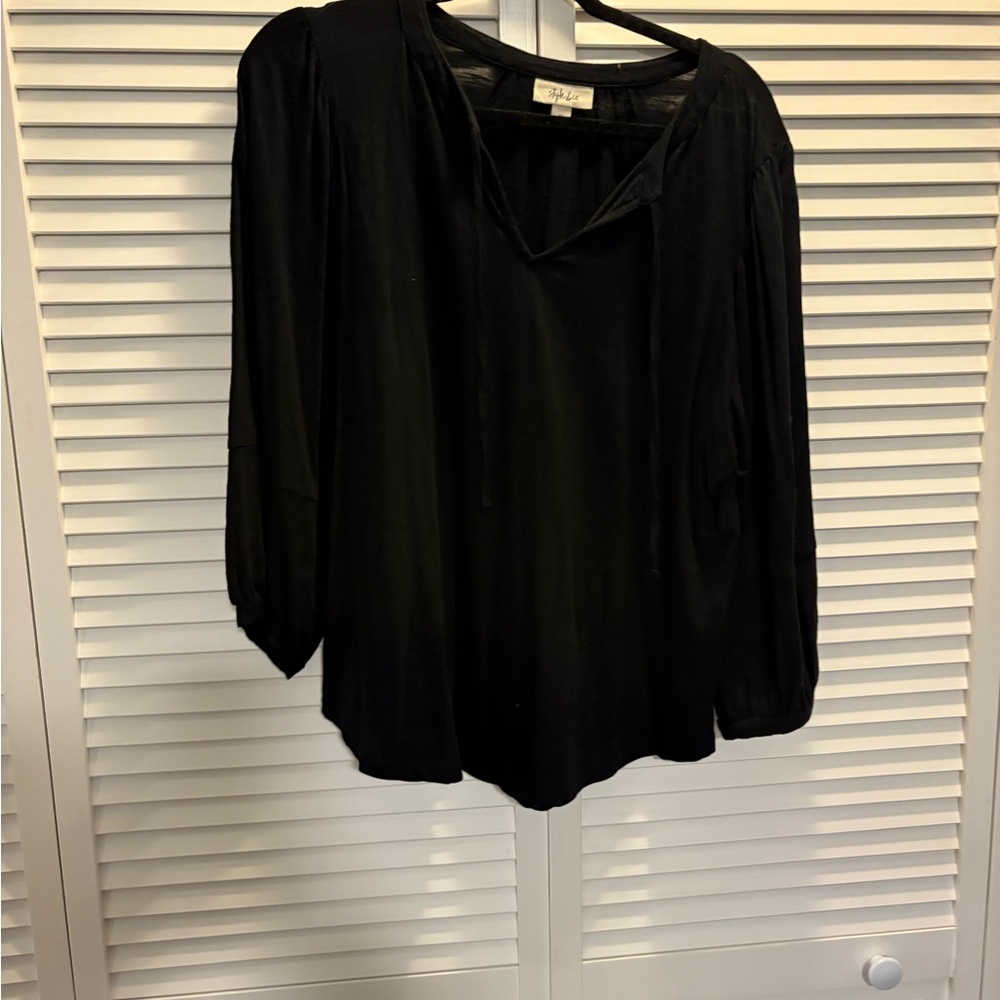 Style & Co. Black Blouse